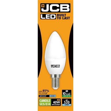 JCB S10982 LED Candle Opal SES E14 6W (40W) Day Light 520LM Box of 12