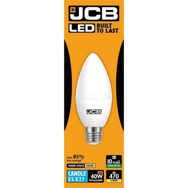JCB S10983 LED Candle Opal ES E27 6W (40W) Warm White 470LM Box of 12