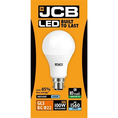 JCB S10997 LED GLS Opal BC B22 15W (100w) Day Light 1560LM Box-12