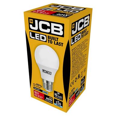 JCB S13568 LED GLS Bulb Opal ES E27 6W (40W) Day Light 520LM Box of 12