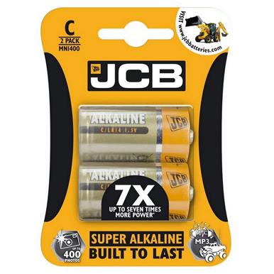 JCB S5339 Super Alkaline Batteries C (LR14) Card of 2