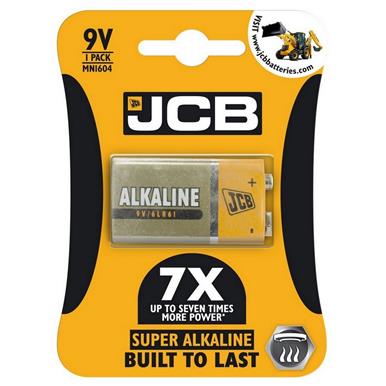 JCB S5341 Super Alkaline Battery 9V (LR22) Card of 1