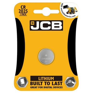 JCB S5346 Lithium Coin Cell Battery CR2025 Card of 1