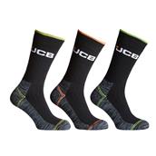 JCB (JCBX93) High Vis Boot Socks 3 Pairs Size 6-11