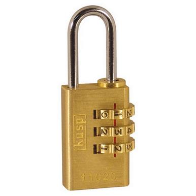 Kasp K110 Brass Combi Padlock 20mm