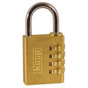 Kasp K110 Brass Combi Padlock 40mm