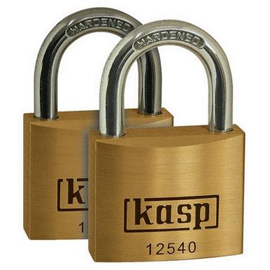 Kasp K125 Premium Brass Padlock 40mm Twin Pack * Clearance *