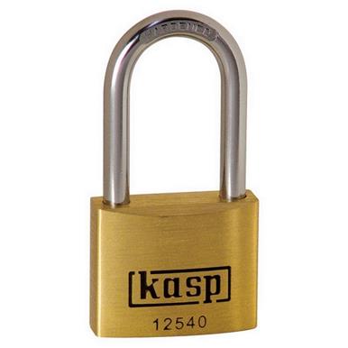 Kasp K125 Premium Brass Padlock 40x40mm Long Shackle * Clearance *