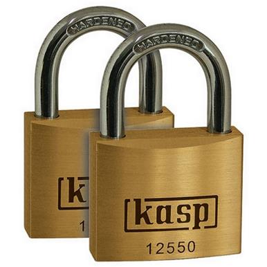 Kasp K125 Premium Brass Padlock 50mm Twin Pack