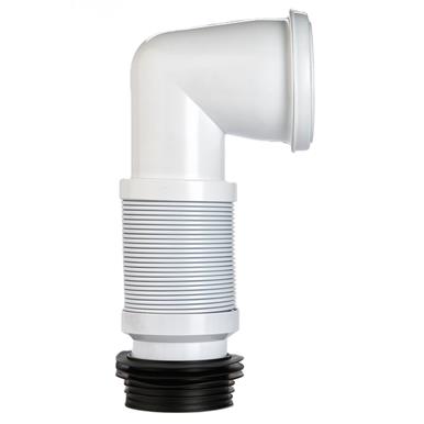 Make PRO017 Flexible WC Pan Connector With 90 Bend 300-600mm