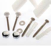 Make PRO032 Angled Toilet Pan Fixing Kit With Chrome Caps