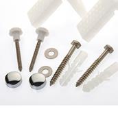 Make PRO032 Angled Toilet Pan Fixing Kit With Chrome Caps