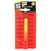 Maxifix Red Plastic Wall Plugs 6mm Pack of 100