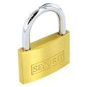 Securit B1157 Low Cost Brass Padlock 50mm