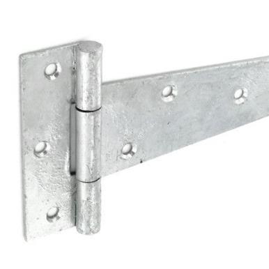 Securit B4593 119 Tee Hinges 10&quot; Galvanised Scotch Weight Box of 5 Pairs