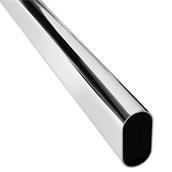 Securit B5517 Chrome Oval Tube 30mm 1800mm/ 6ft