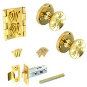 Securit DP0029 Victorian Brass Mortice Knob Pack