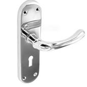 Smiths LB30CP-P Rosa Lock Handles Chrome Plated 170 x 44 x 9mm Visipacked