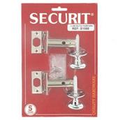Securit S1085 Security Door Bolt x2 and Thumbturn x2 Chrome * Clearance *