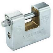 Securit S1105 Armoured Padlock Brass/Matt Chrome 60mm