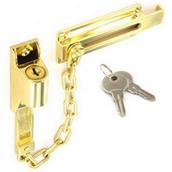 Securit S1632 Locking Door Chain Brass 110mm