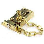 Securit S1636 Door Chain and Bolt Brass 80mm