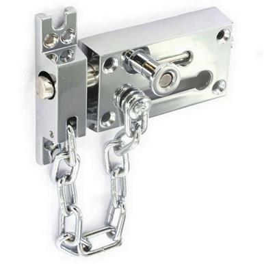 Securit S1637 Door Chain & Bolt Chrome 80mm