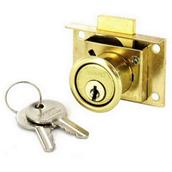 Securit S1678 Drawer Lock 2 Keys Brass 50mm
