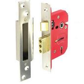 Securit S1802 5 Lever Sash Lock Nickel Plated 64mm with 2 Keys