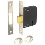 Securit S1816 3 Lever Deadlock Nickel Plated 63mm