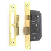 Securit S1821 3 Lever Sash Lock Brass 63mm