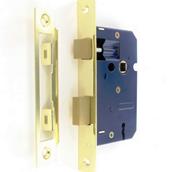 Securit S1831 3 Lever Sash Lock Brass 63mm
