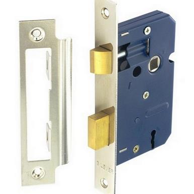 Securit S1832 3 Lever Sash Lock Nickel Plated 63mm