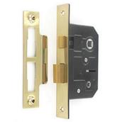 Securit S1834 Bathroom Lock Brass Plated 63mm