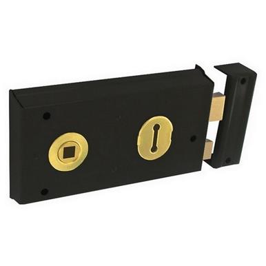 Securit S1842 Double Handed Rim Lock Black 140mm
