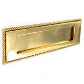 Securit S2130 Georgian Brass Letter Plate 250mm