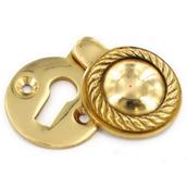 Securit S2160 Georgian Brass Escutcheon Covered 35mm