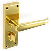 Securit S2203 Victorian Brass Privacy Handles 105mm