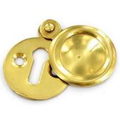 Securit S2260 Victorian Brass Escutcheon Covered 35mm