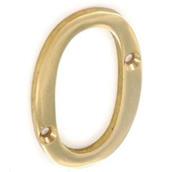 Securit S2480 Brass Numeral No 0 50mm