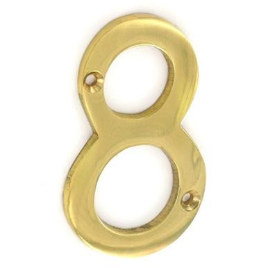 Securit S2488 Brass Numeral No 8 50mm * Discontinued Line *