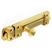 Securit S2538 Heavy Door Bolt Brass 100mm