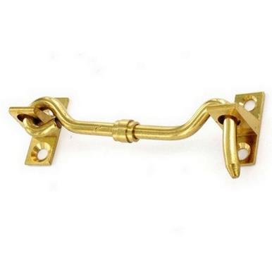 Securit S2557 Cabin Hook Brass 100mm