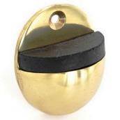 Securit S2570 Brass Oval Door Stop 50mm