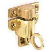 Securit S2588 Fanlight Catch Brass 65mm