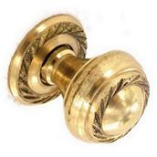 Securit S2603 Georgian Brass Cupboard Knob 30mm