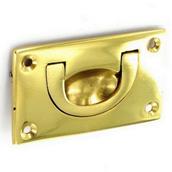 Securit S2652 Brass Flush Drop Handle 70mm