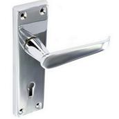 Securit S2705 Chrome Flat Lock Handles 155mm