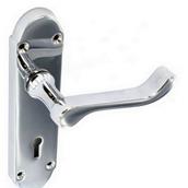 Securit S2710 Chrome Shaped Lock Handles 170mm