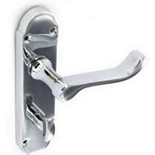 Securit S2712 Chrome Shaped Bathroom Handles 170mm